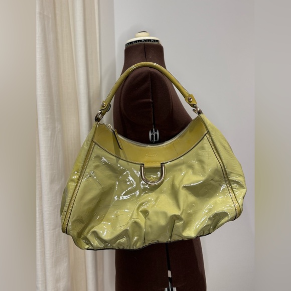 Gucci Handbags - Gucci Abbey D-Ring Patent Leather Hobo Bag